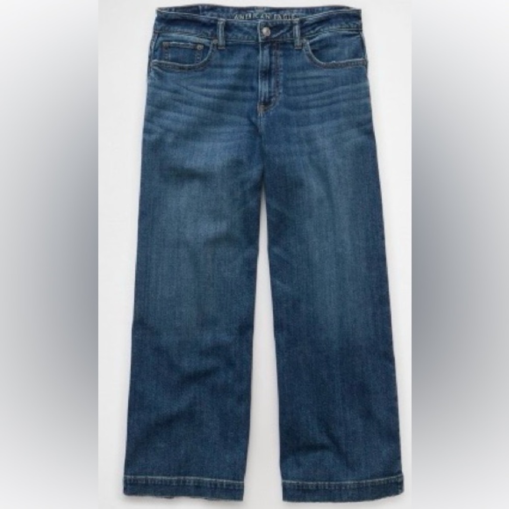 American Eagle Outfitters Baggy Wide Crop Leg Jeans